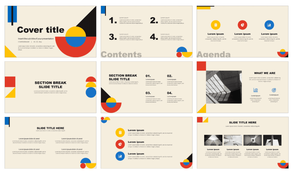 Retro Bauhaus Best Free Google Slides Themes Powerpoint Templates