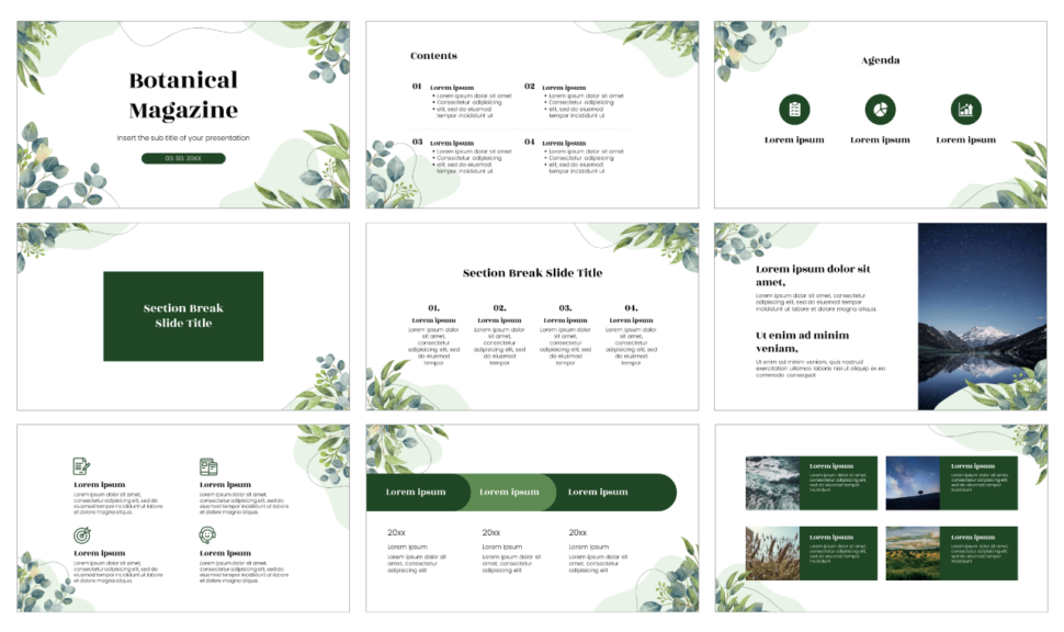 Botanical Magazine Free Google Slides Theme And PowerPoint Template