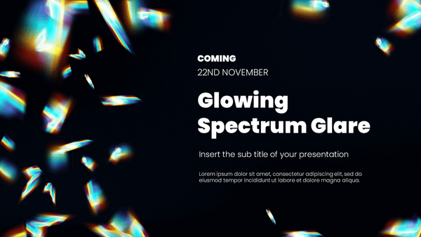 Glowing Spectrum Glare Free Powerpoint Templates And Google Slides Themes