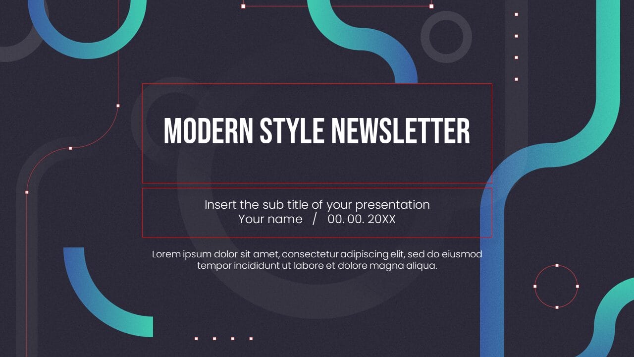 Modern Style Newsletter Free Google Slides PowerPoint Templates