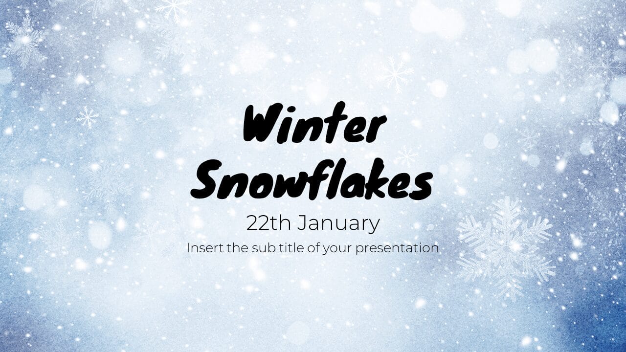 Winter Snowflakes Google Slides Themes PowerPoint Templates