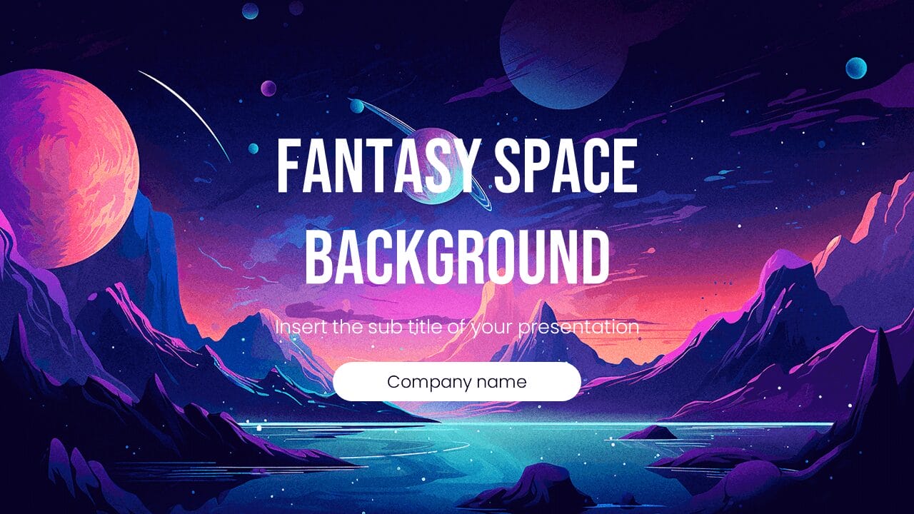 Fantasy Space Background Google Slides Powerpoint Templates