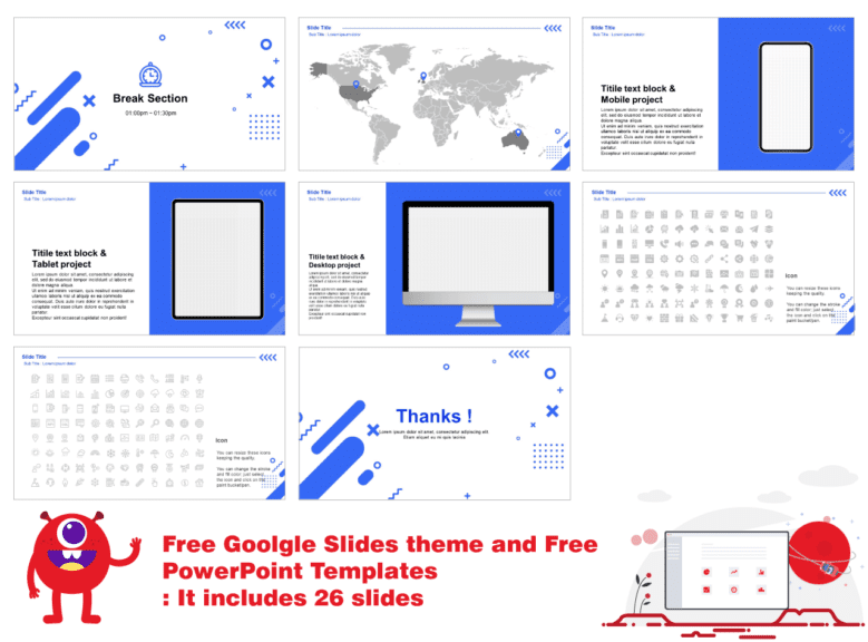 Bluetone business Free Google Slides theme and Powerpoint template