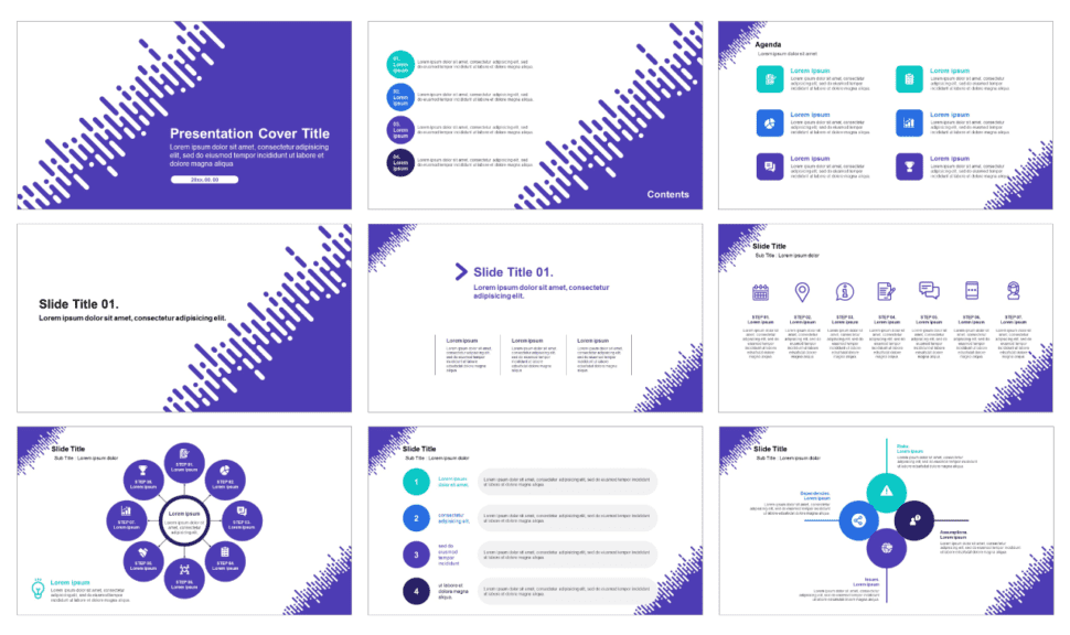 Purple Simple Business Free PowerPoint Template Google Slides Theme