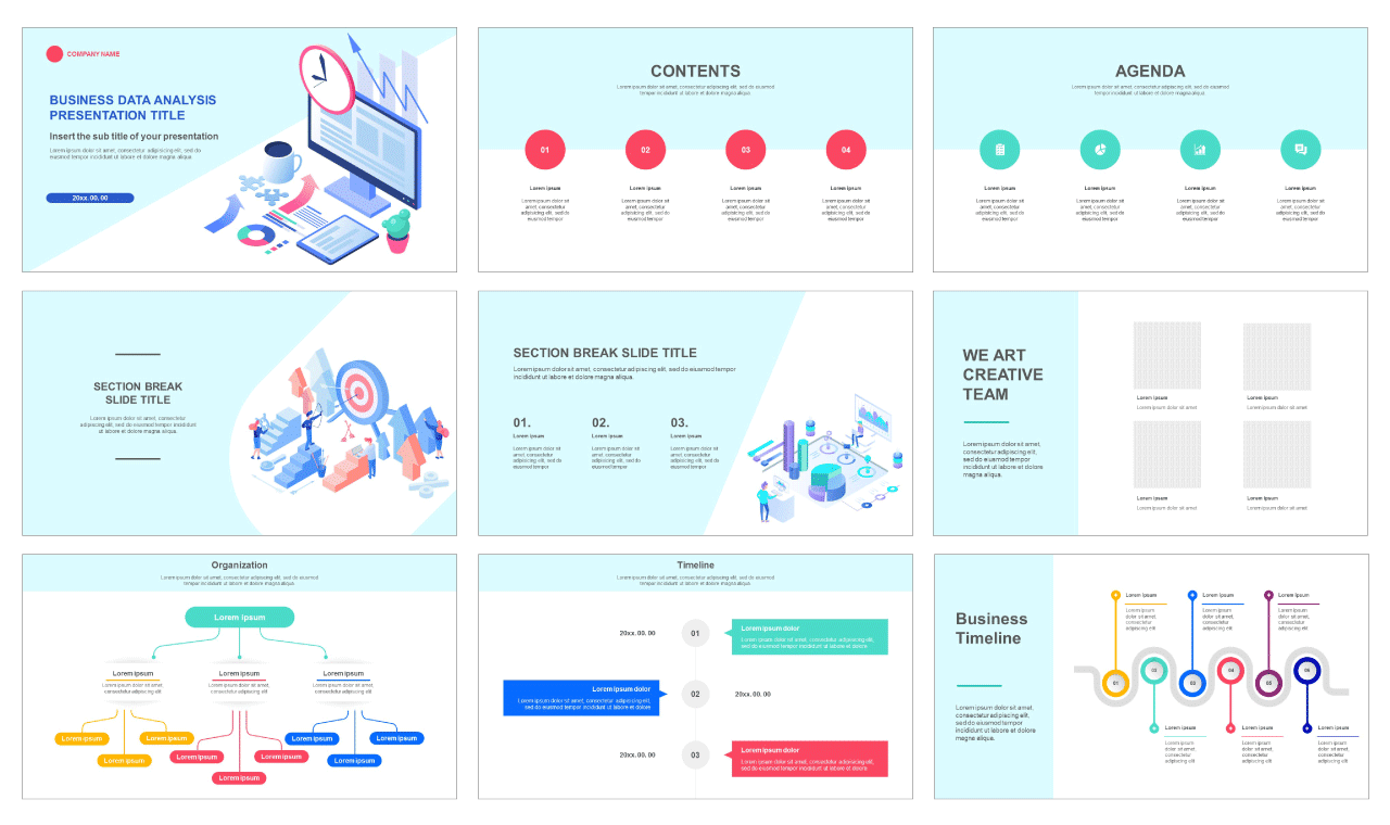 Business data analysis Free google slides theme and powerpoint template