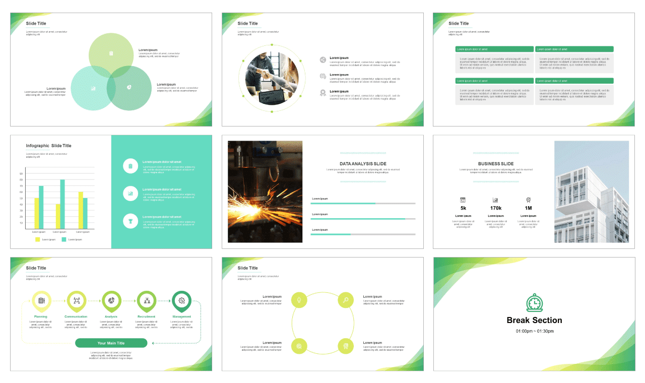 Clean business report Free PPT template and google slides theme-PPTMON