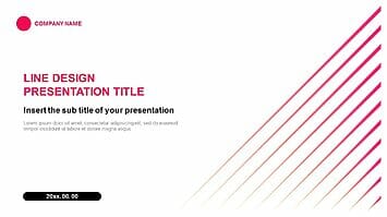 Line design Free powerpoint PPT template and Google slides presentation theme - PPTMON