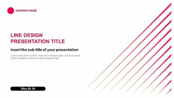 Line design Free powerpoint PPT template and Google slides presentation theme - PPTMON