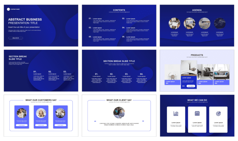 Abstract Business presentation templates - Free download