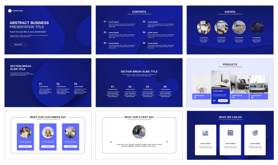 Abstract Business Presentation Templates - Free Download