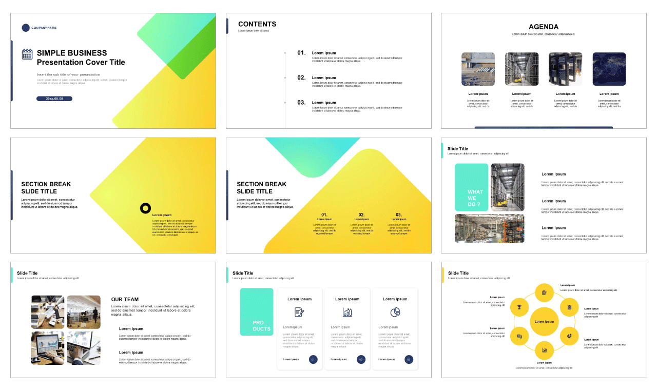 business presentation templates simple