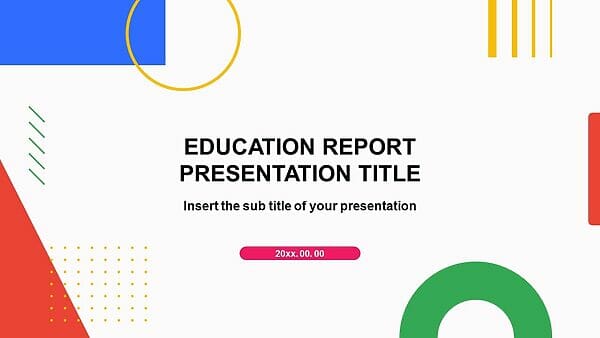 Education Report Free powerpoint templates and Google slides theme