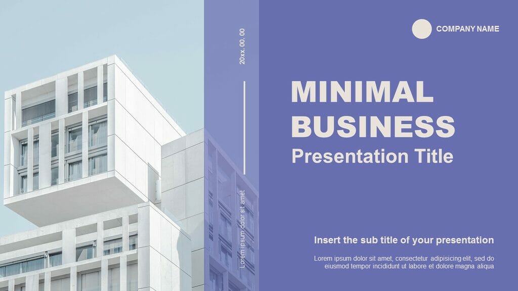 Minimal presentation - Free PowerPoint templates Google Slides theme