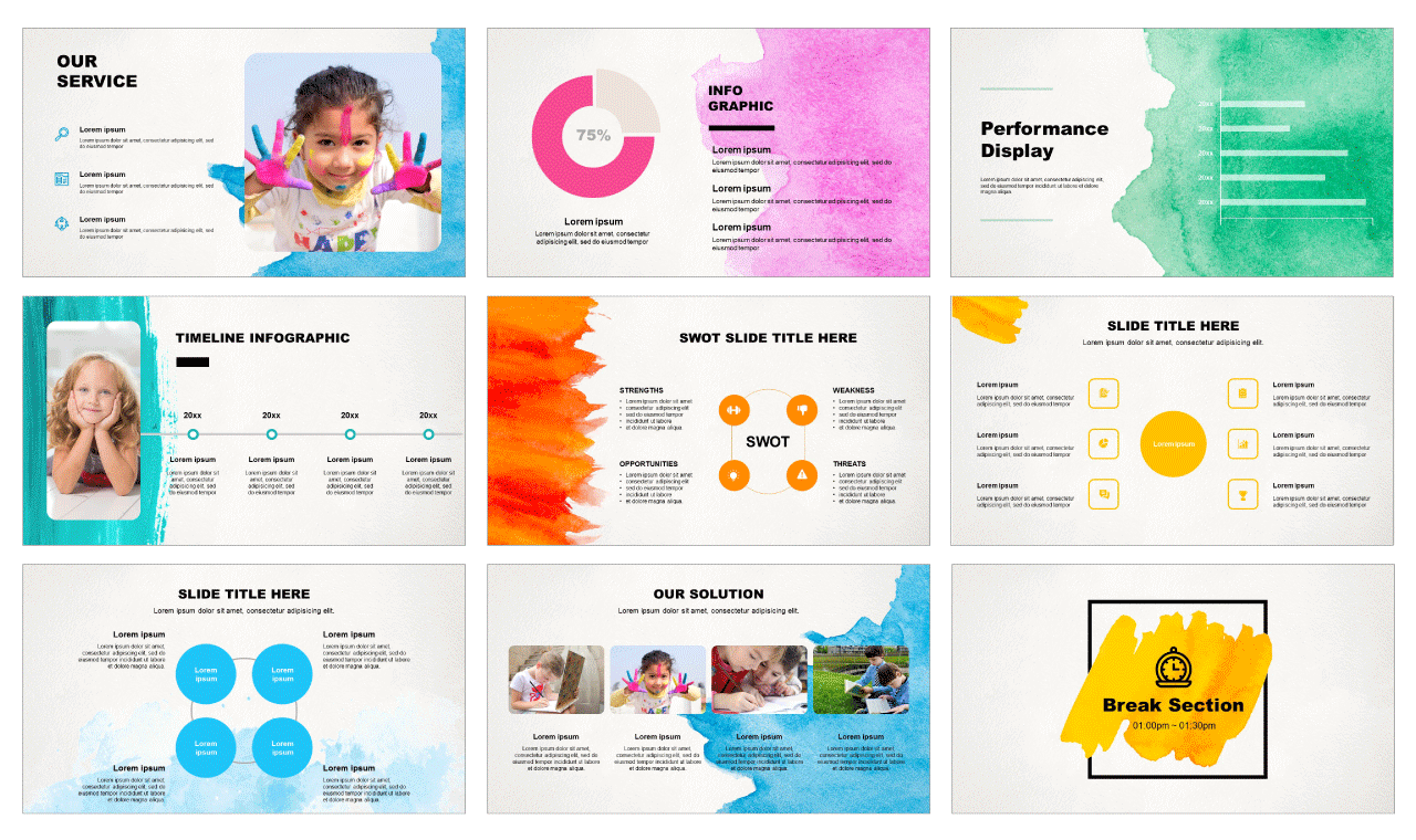Brush Google slides theme