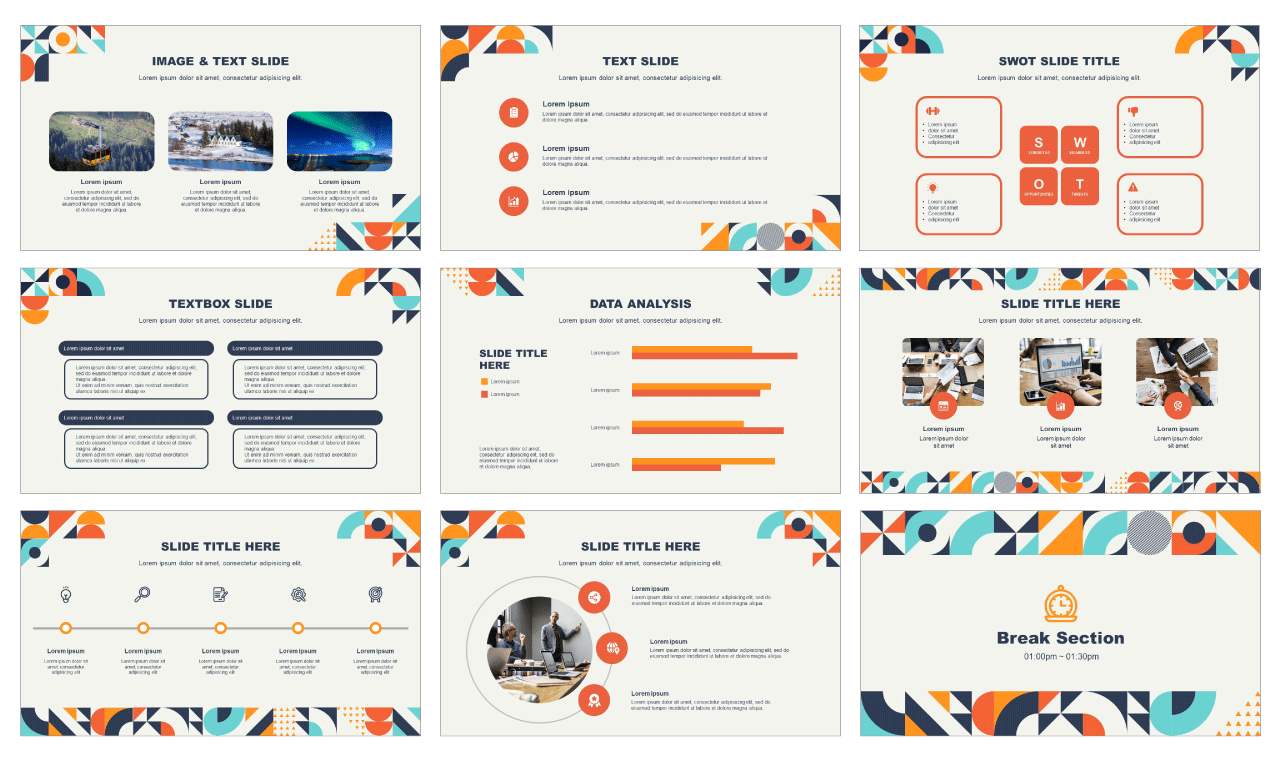 Geometric Google slides theme