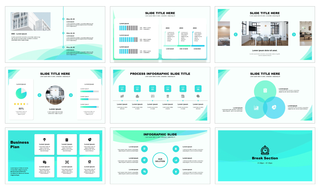 wave Google slides theme