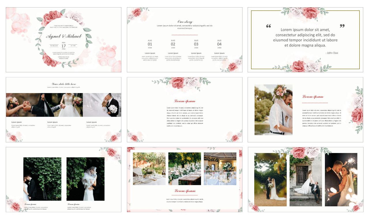 Wedding Invitation Free Presentation Templates Powerpoint Google Slides