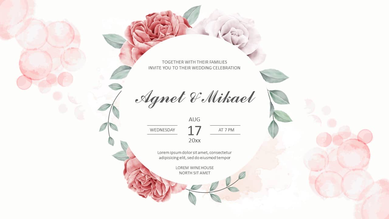 Template Ppt Wedding Invitation Pulp