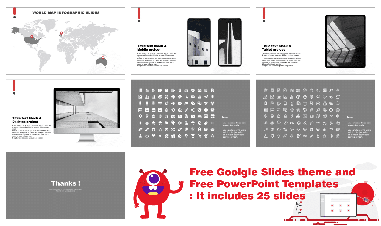 Device Slides template Free download