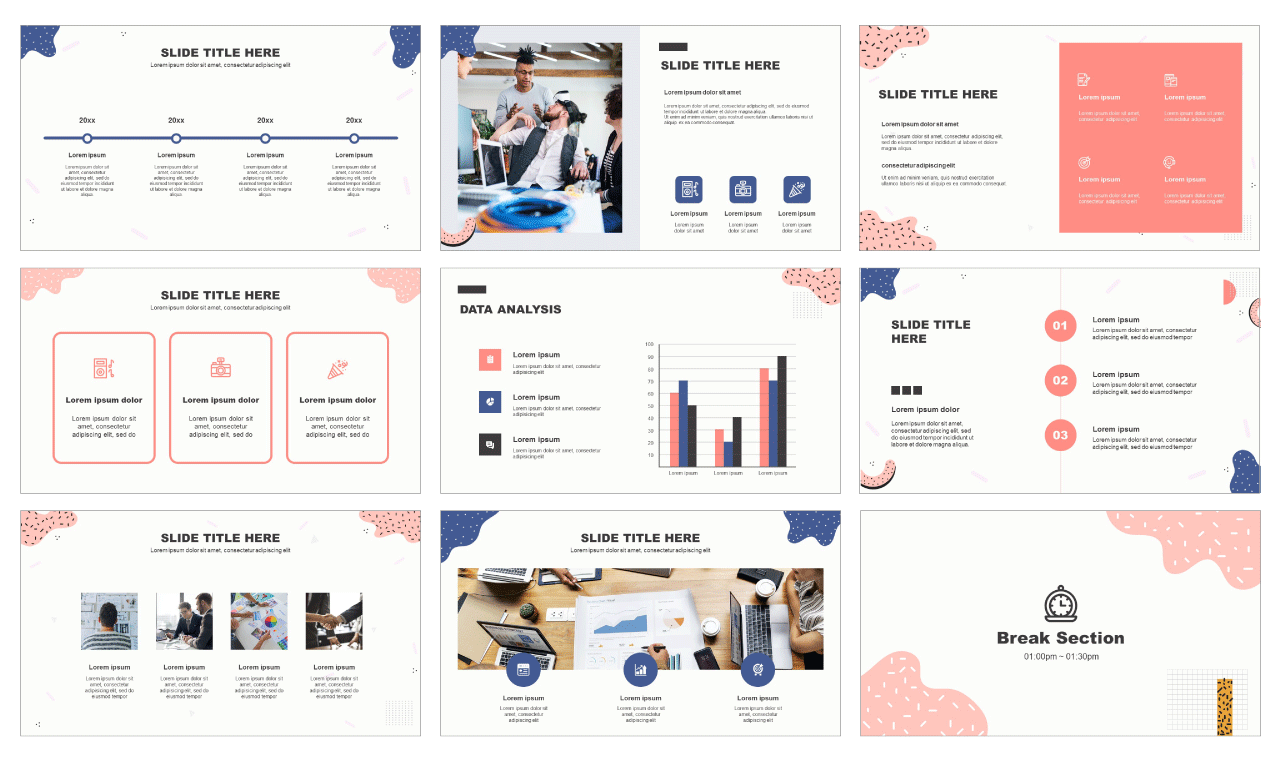Memphis Google slides theme