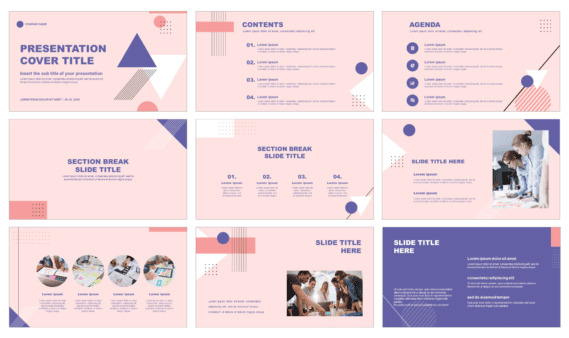 Abstract Memphis Free Presentation Templates - PPT & Google slides