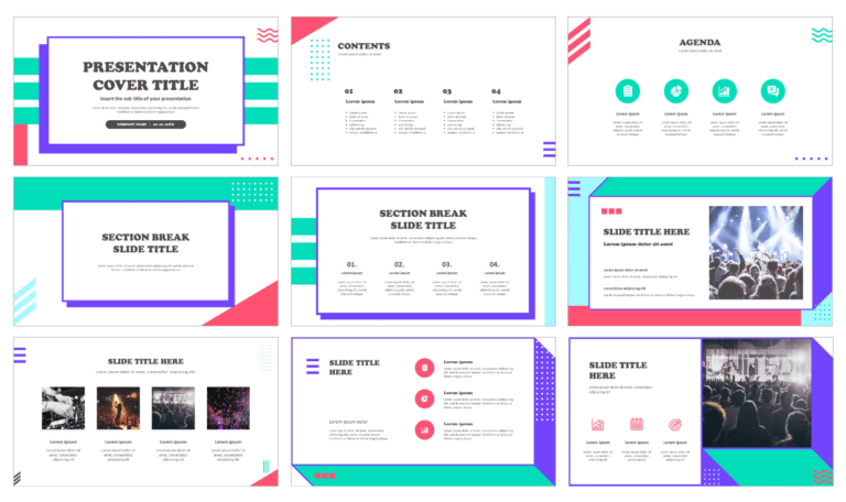 Geometric frame Free Presentation Templates - Powerpoint, Google slides