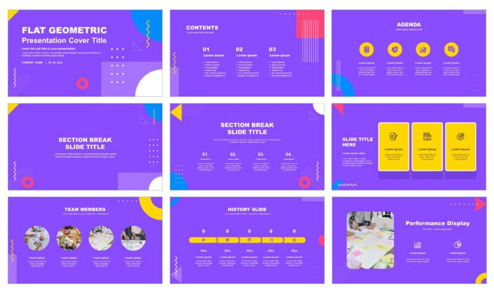 Flat Geometric Free Google Slides Theme And PowerPoint Templates