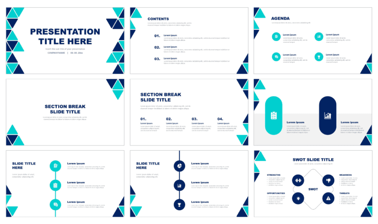 Modern Triangle Free Google Slides Theme PowerPoint Template Design