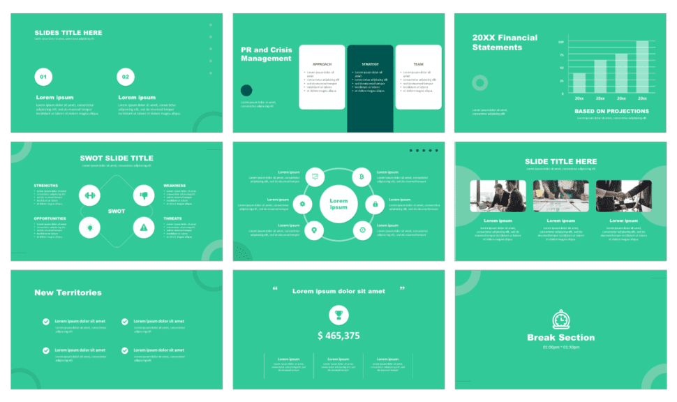 Modern Flat Free PowerPoint Templates Google Slides Theme