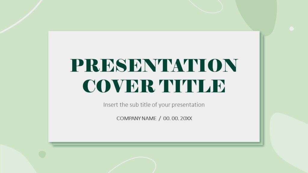 Green Tone Templates - Free Powerpoint Templates Google Slides theme
