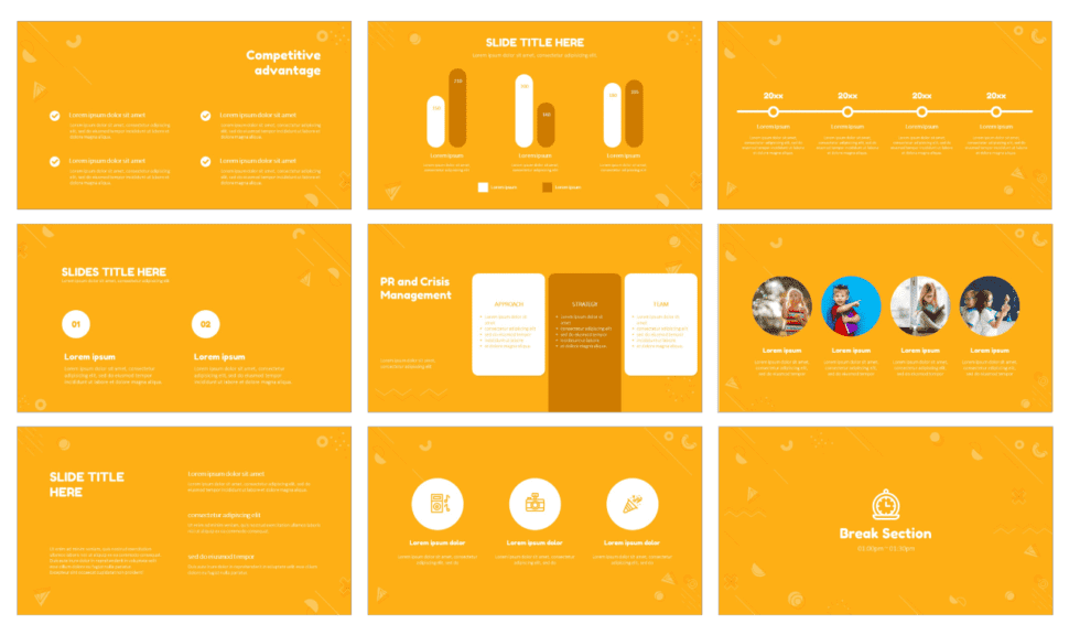 Geometry Memphis Free PowerPoint templates and Google slides themes