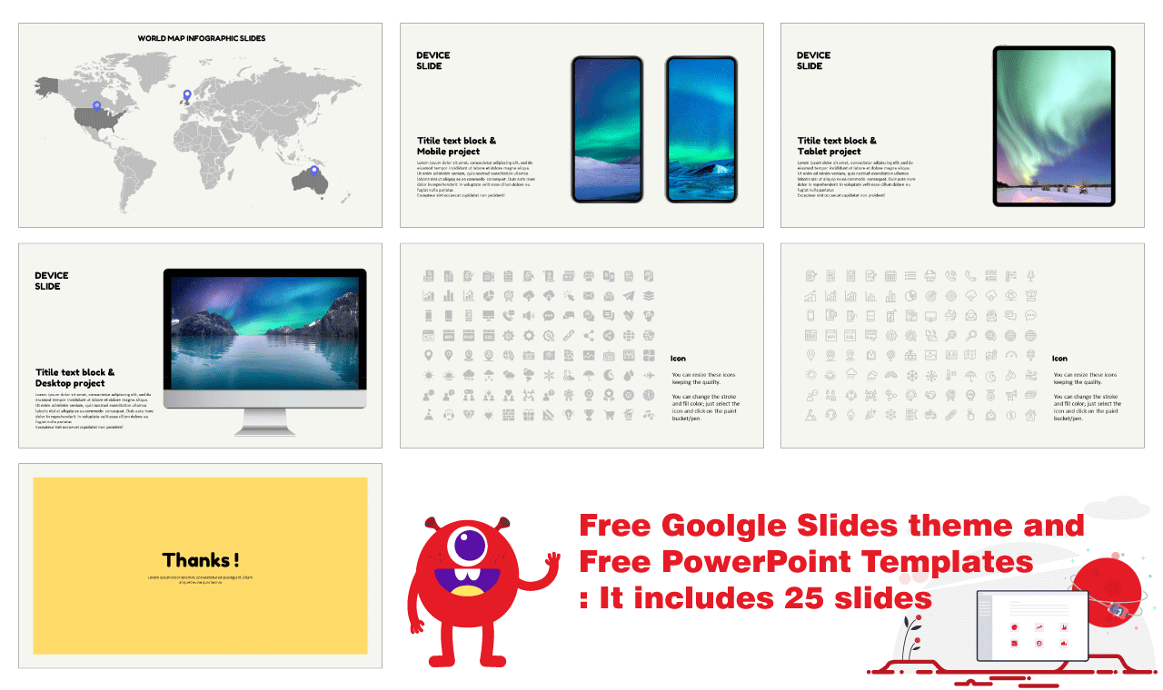 Learning the Alphabet Device Free Google Slides PowerPoint Templates