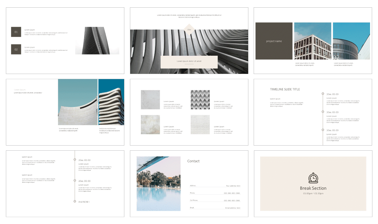 Minimal Architecture Portfolio Google Slides Themes