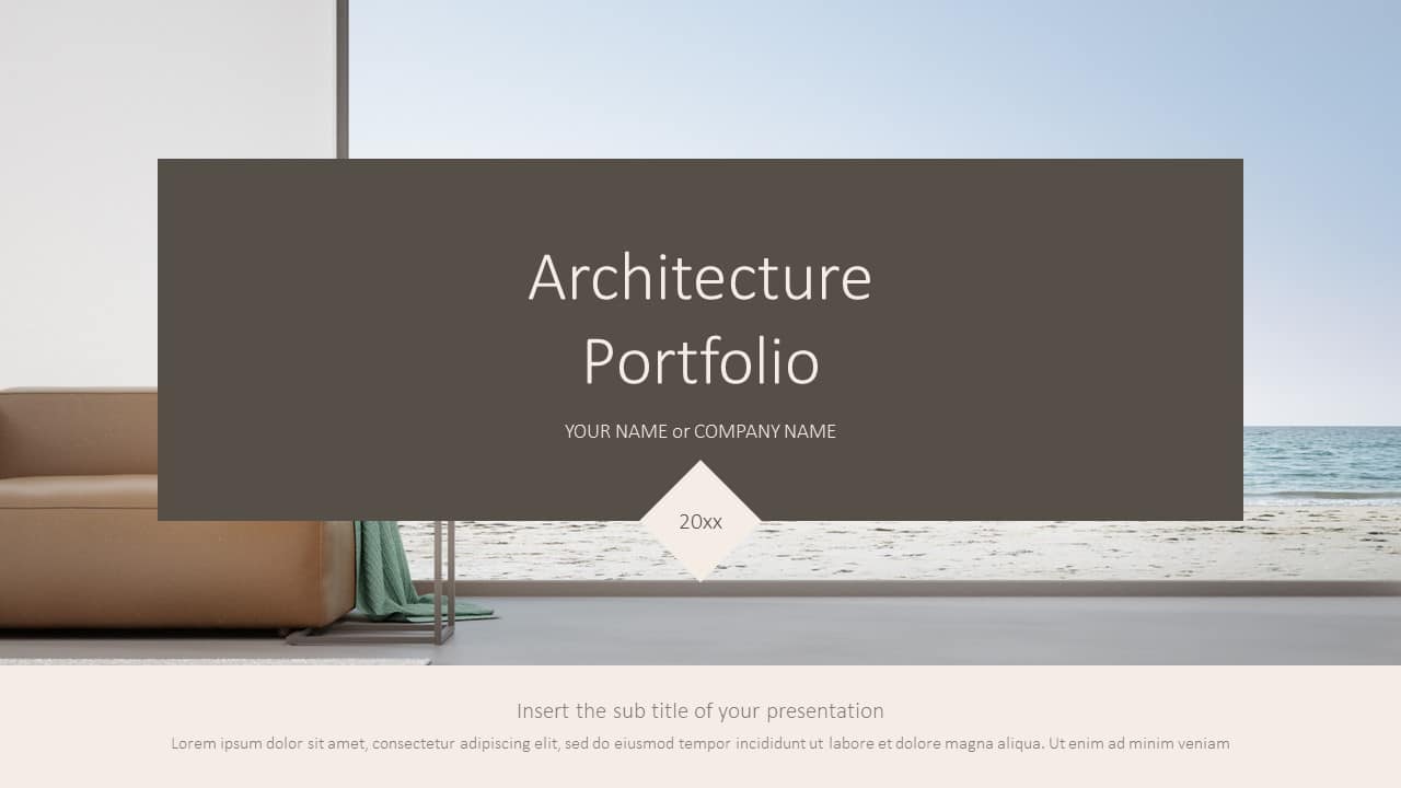 Free Architecture Portfolio Powerpoint Template Printable Templates