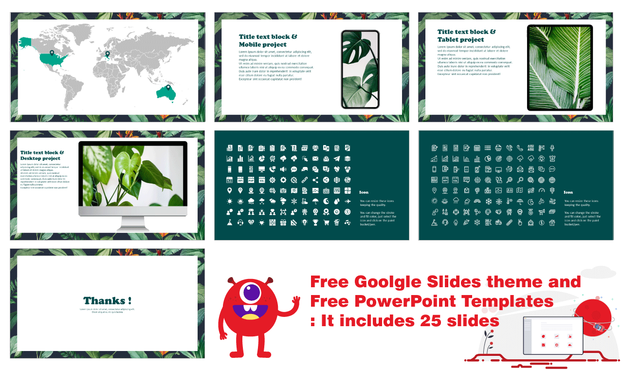 Tropical At Night PPT Templates Free download