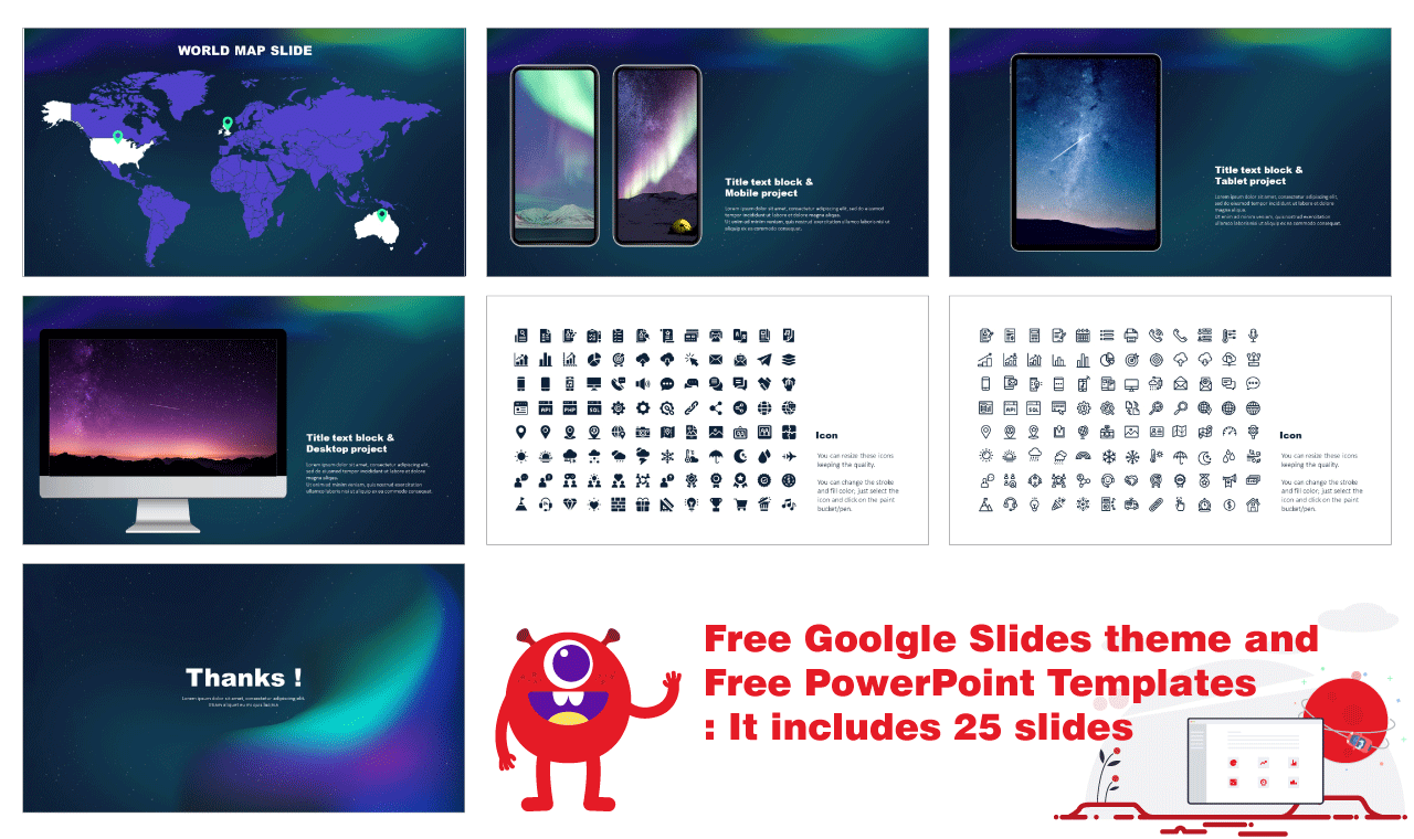 Aurora Borealis Presentation for Google Slides PowerPoint Templates