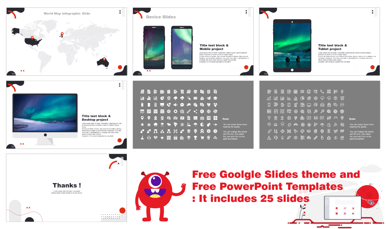 Modern Abstract Shapes Presention PowerPoint Templates Google Slides themes