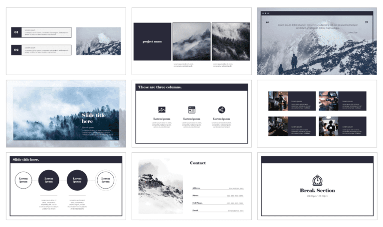 Multi purpose lookbook Free PowerPoint templates Google Slides themes