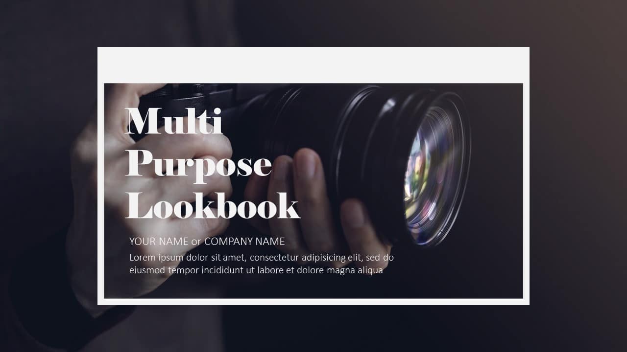 Multi purpose lookbook Free PowerPoint templates Google Slides themes