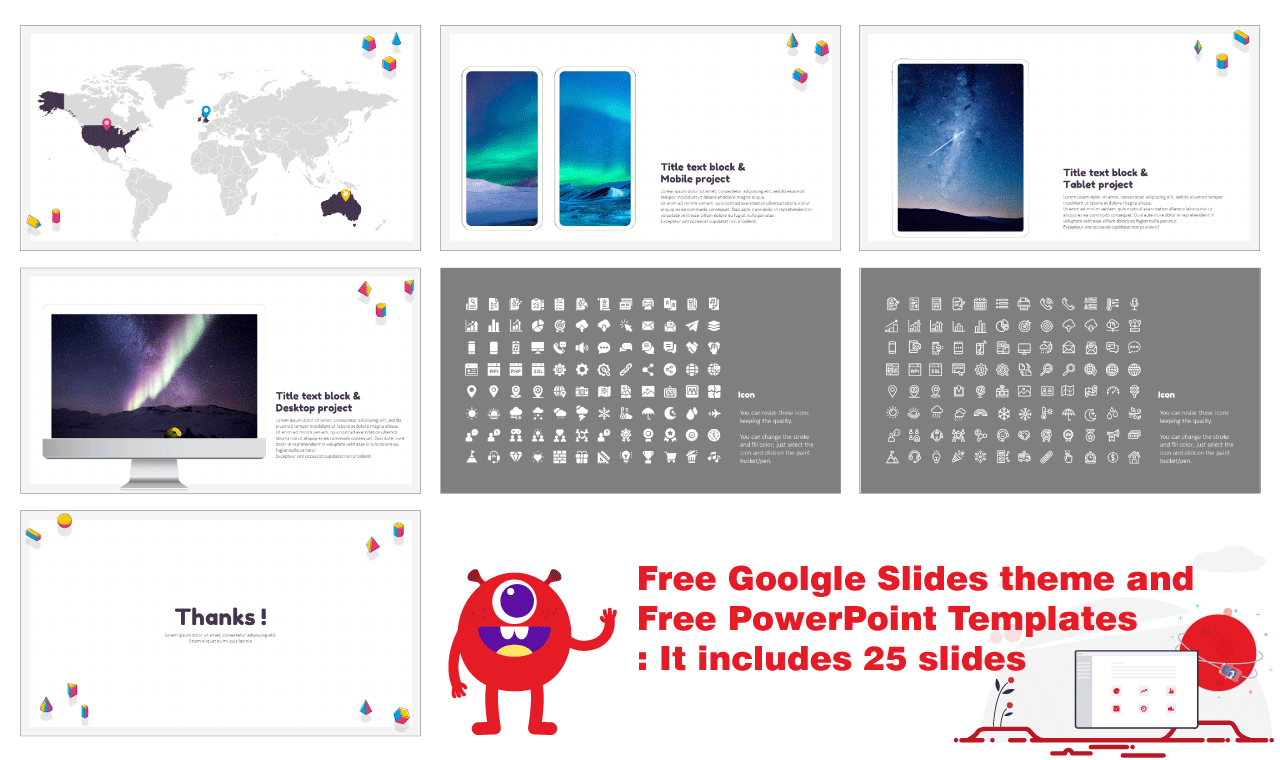 Solid geometry shapes Presentation Design Background IDEA Device Slides