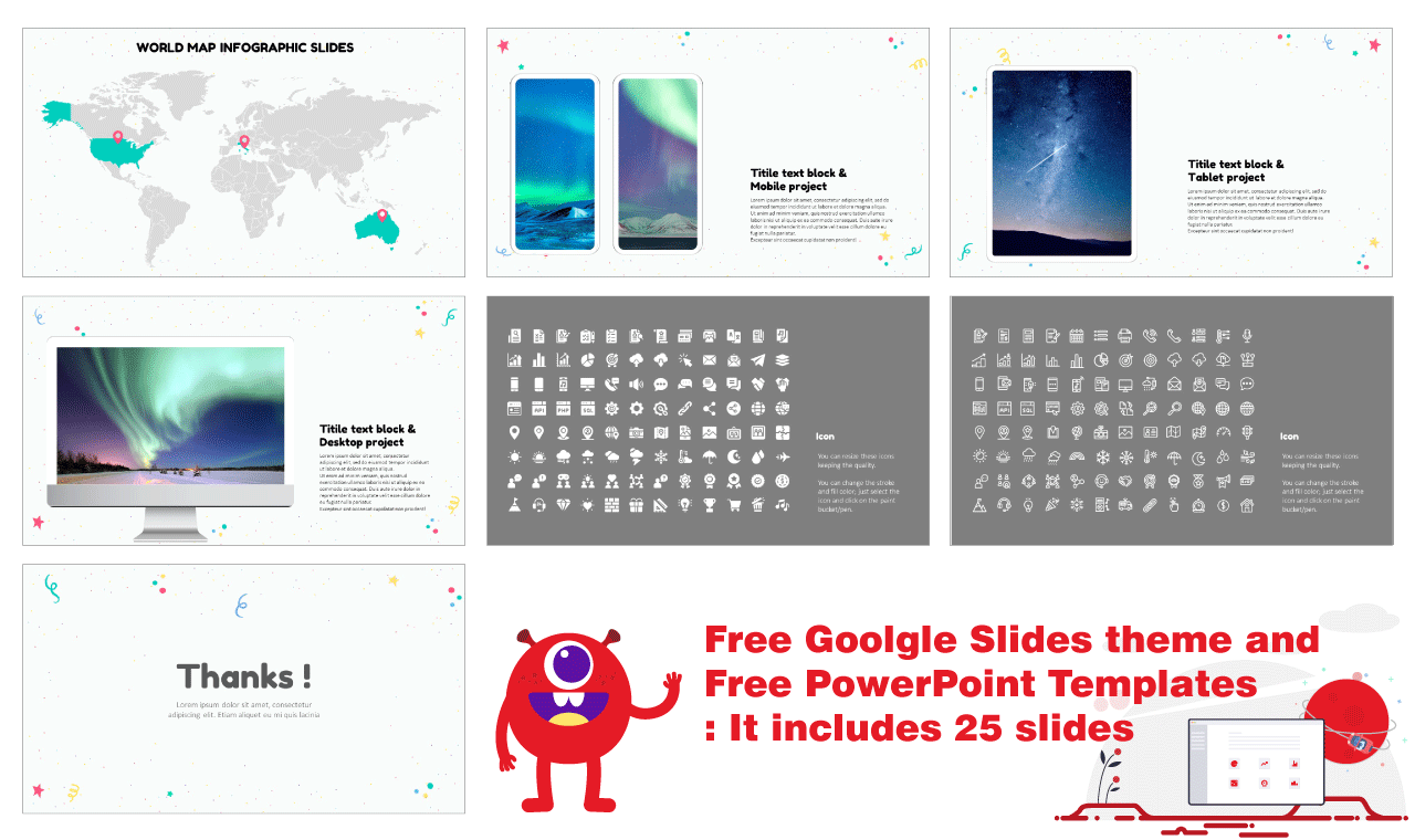 Childrens birthday Google Slides PowerPoint Background Design template
