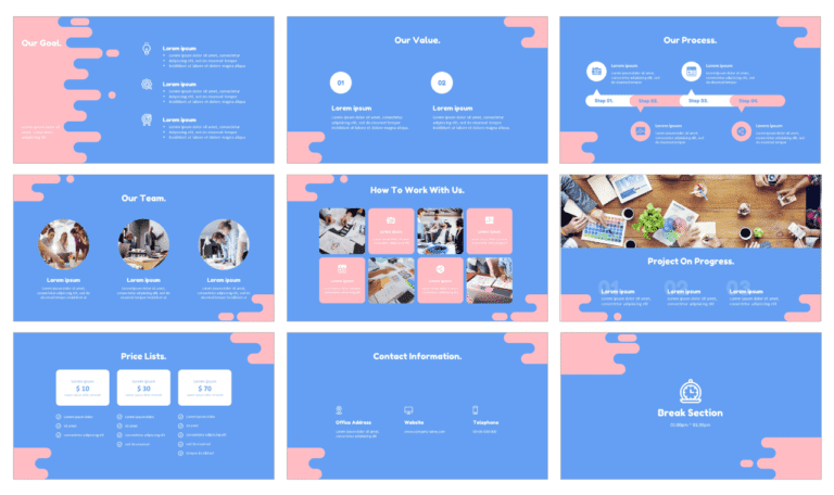 Flat style background Free Google Slides Theme PowerPoint Template