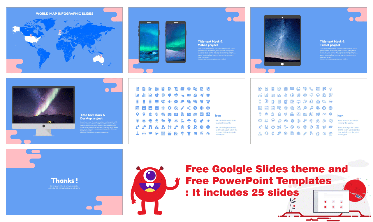 Flat style background Google Slides PowerPoint Background Design Template