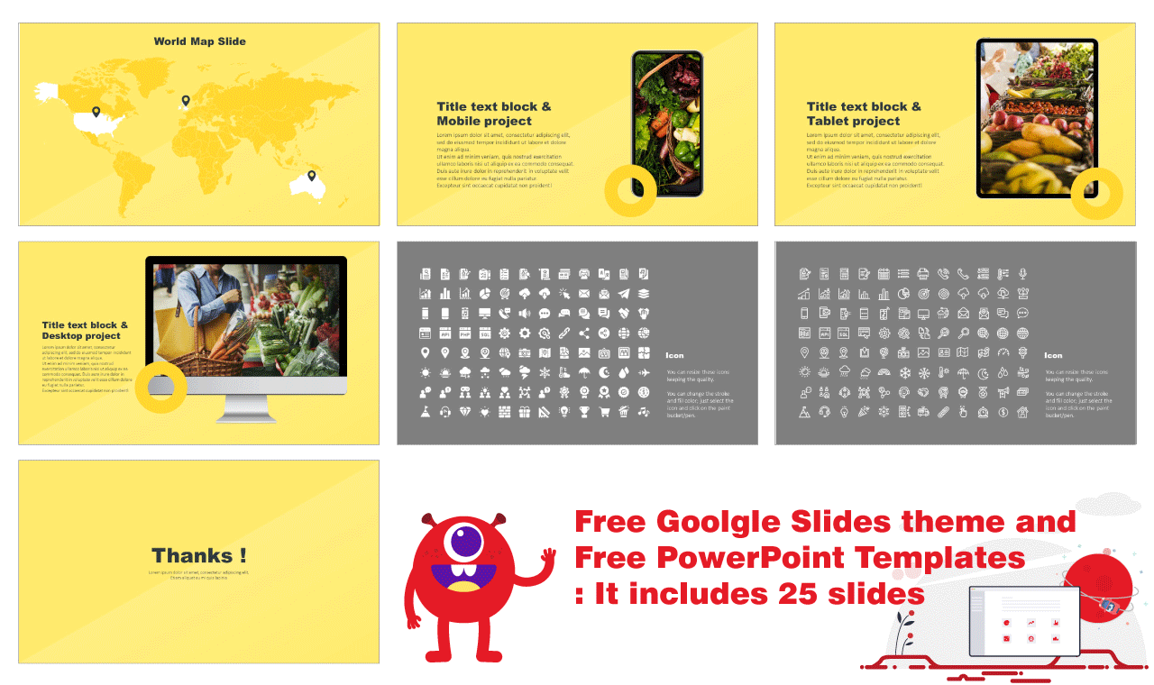Market Report Google Slides PowerPoint Background Design Template