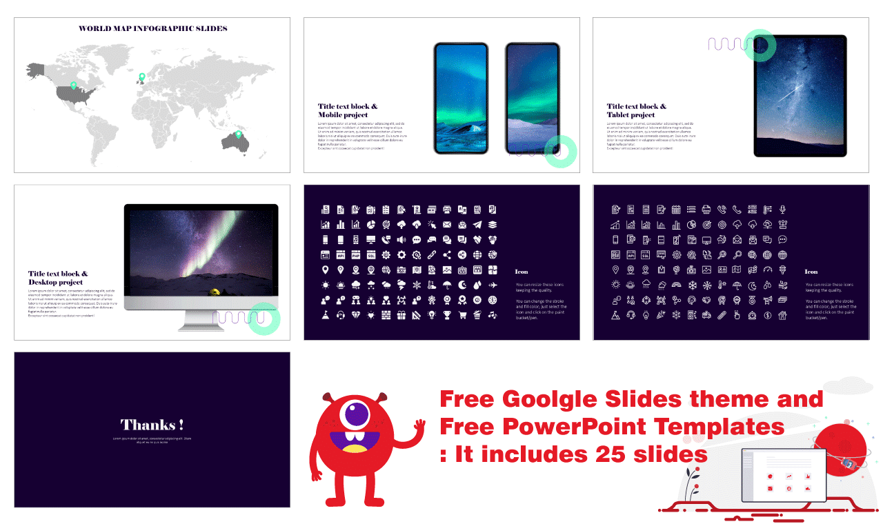 Modern Geometric Portfolio Presentation Design Google Slides PowerPoint Templates