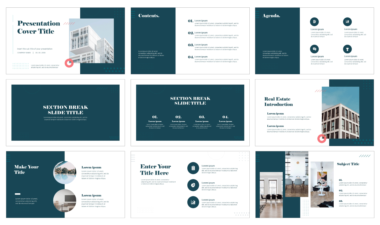 Real Estate Proposal Google Slides design theme