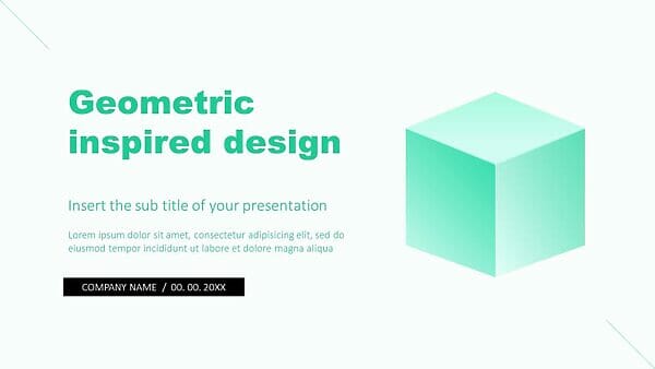 Geometric inspired design Free Google Slides Theme PowerPoint Template