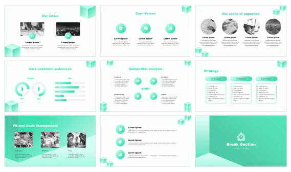 Geometric inspired design Free Google Slides and PowerPoint Template