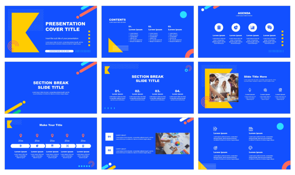 New Memphis Style Free PowerPoint Templates Google Slides Themes