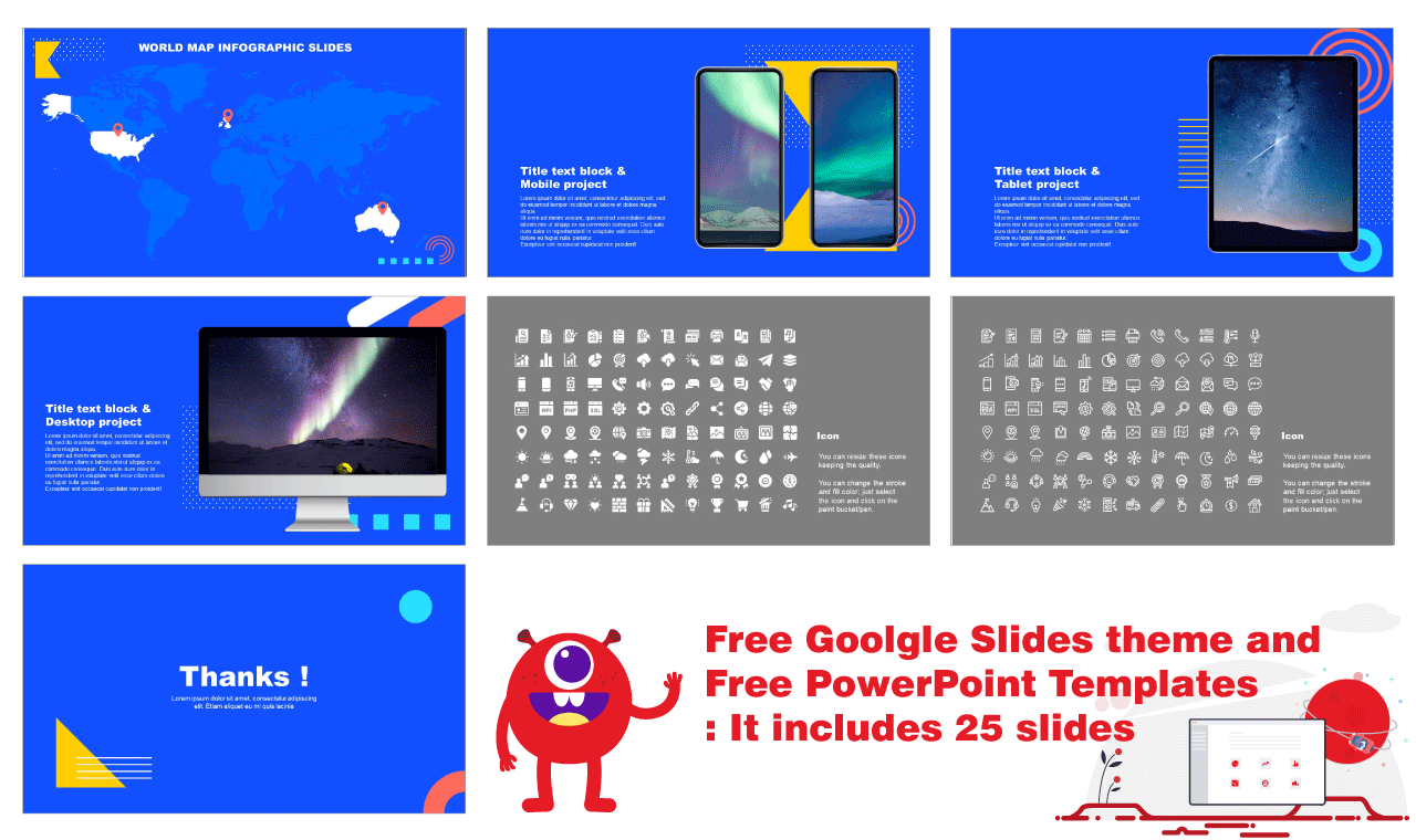 New Memphis Style Presentation Design PowerPoint Google Slides Templates Free download